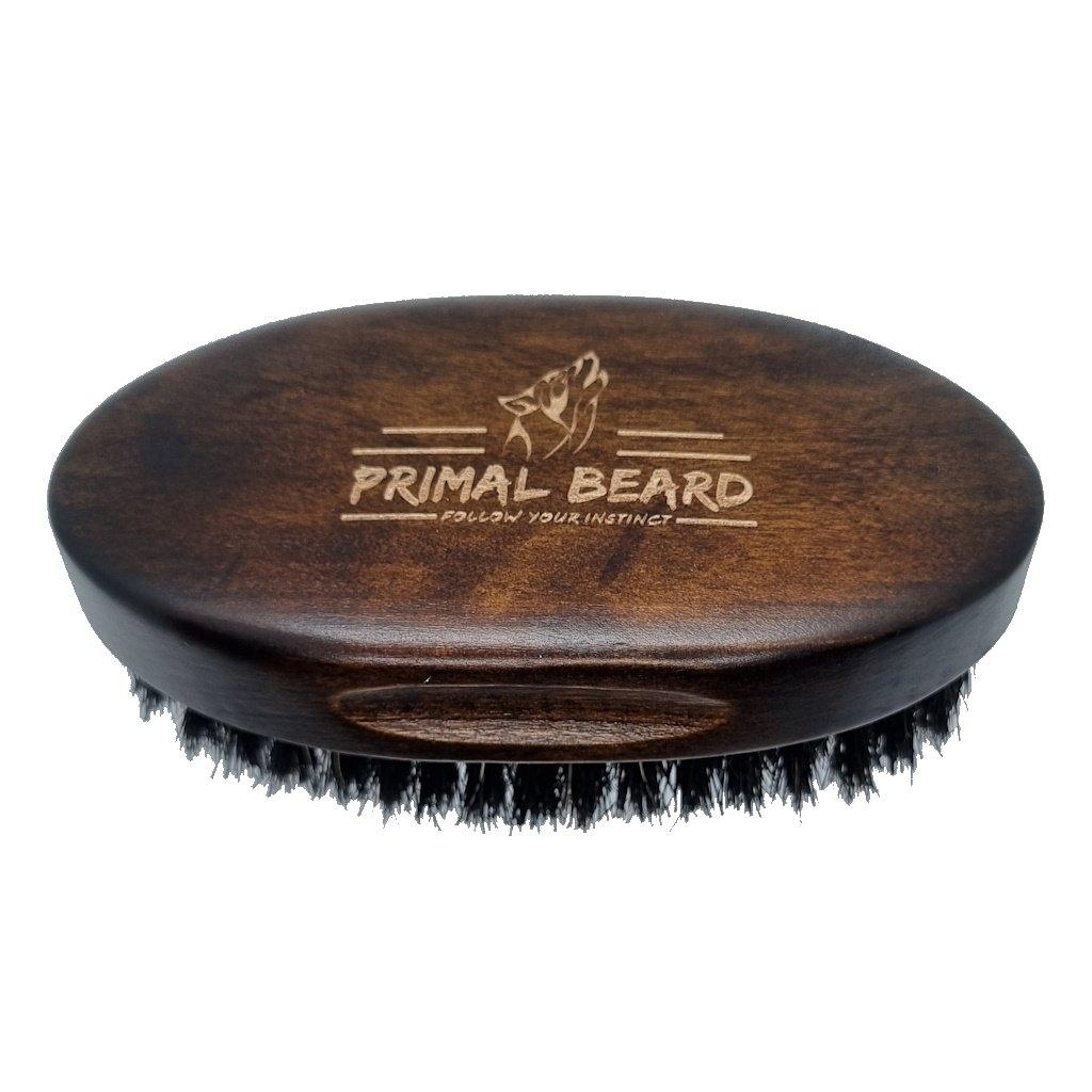 Wooden Beard Brush - Firm Boar bristle - Primal Beard